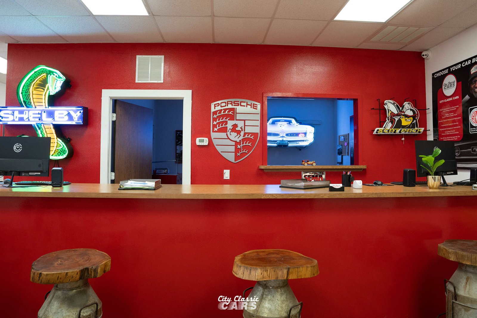 Luxury vehicles on display at Steerings